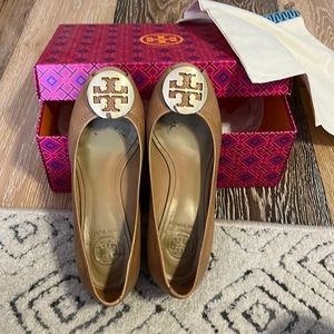 Authentic Tory Burch peep toe wedge